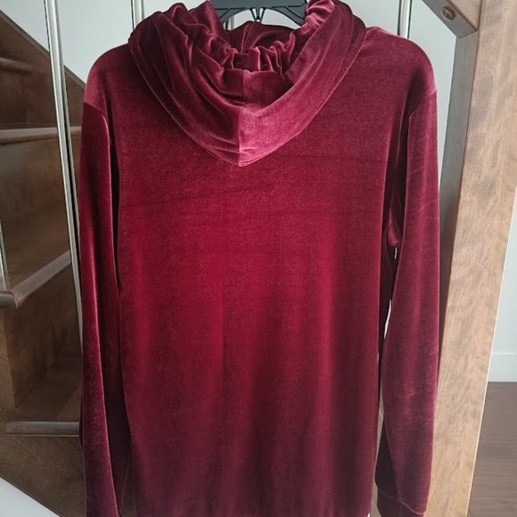 M🌹Velvet Hoodies Velour Hooded Sweatshirt Hip Hop Kangaroo Pocket - Picture 8 of 11